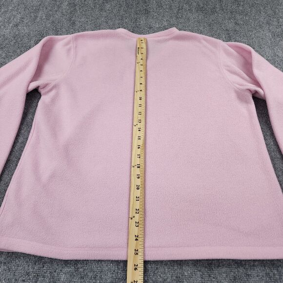 Disney Tinker Bell Sweatshirt Womens XL Pink Long Sleeve V Neck Cozy Fleece - Picture 7 of 14